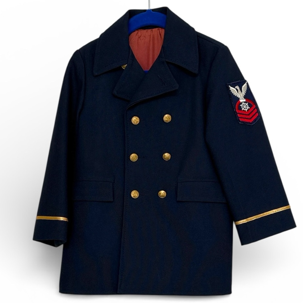 Childrens Peacoat Size 4T Blue Navy Vintage Sears